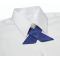 Royal Blue Polyester Satin Crossover Tie